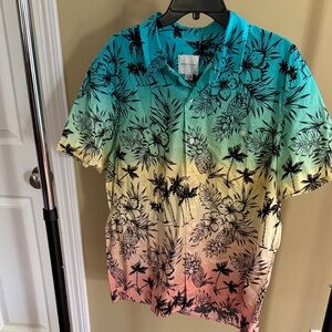 American Eagle Outfitters Multicolor Tropical Shirt